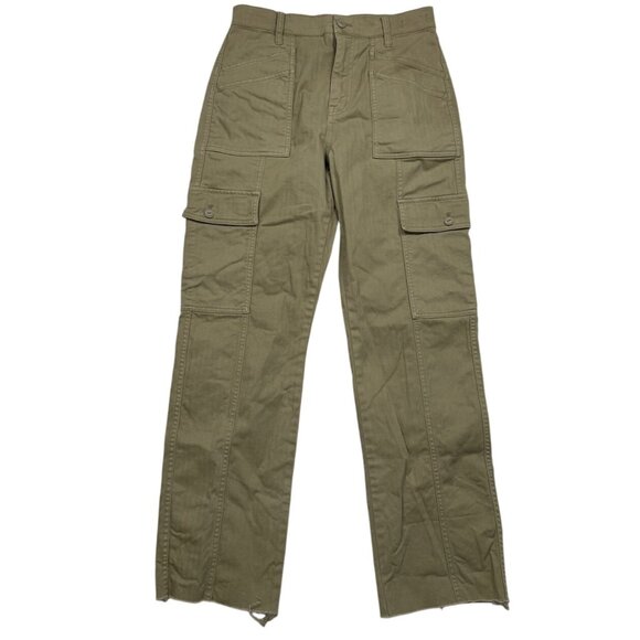 Madewell Womens Pants Khaki Size 26- 90s Straight Cargo Mid Rise Cotton Blend - Picture 1 of 12
